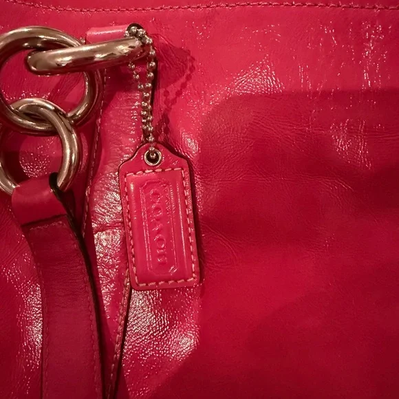 Coach Vibrant Pink Leather Shoulder Bag - Picture 4 of 11